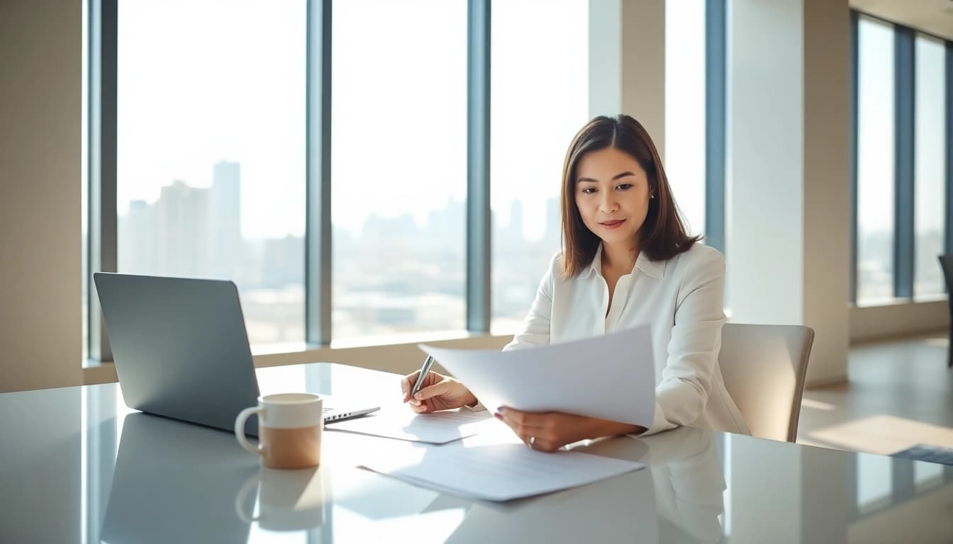 Experience reliable Title Insurance Services with a professional agent in a well-lit office.
