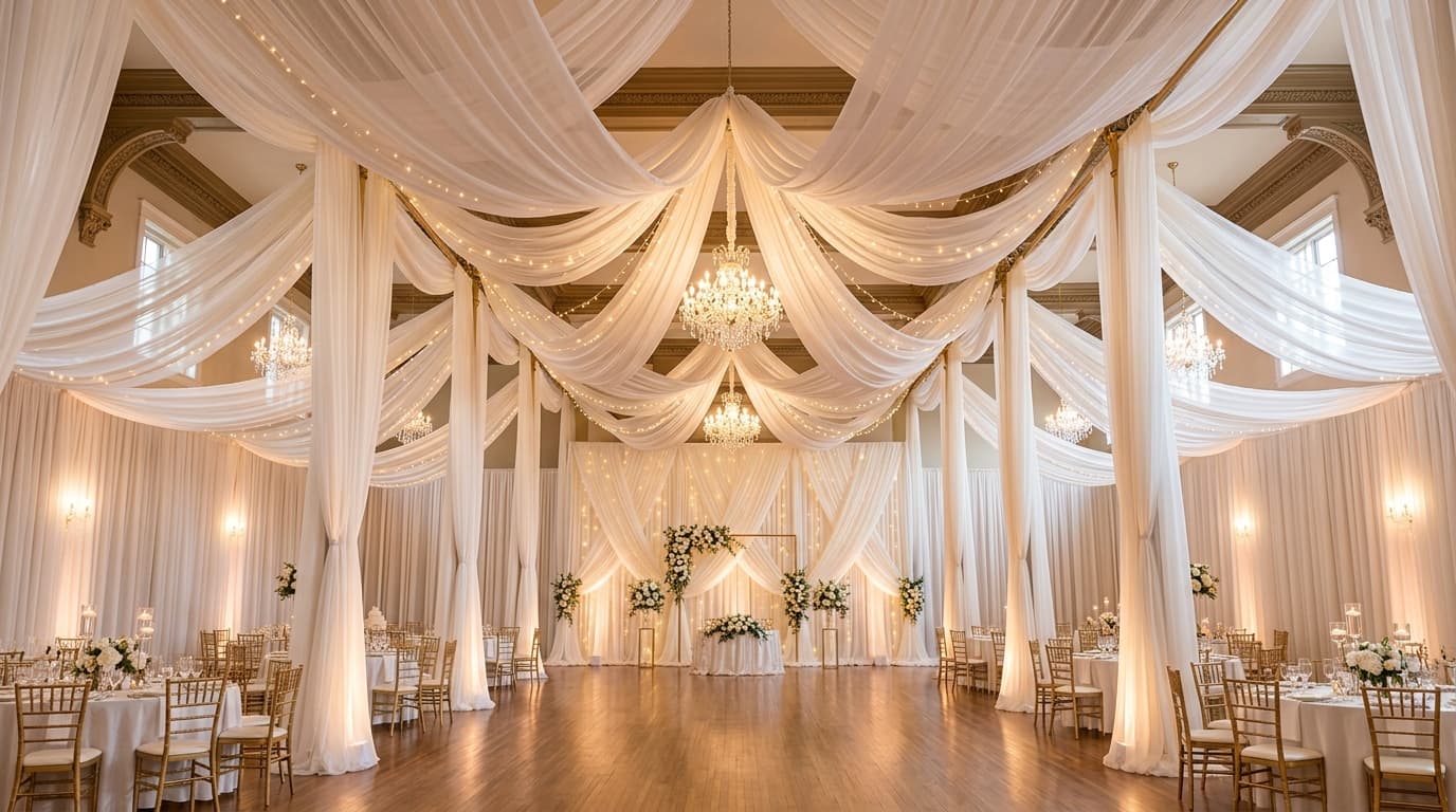 Elegant pipe and drape rentals for any special occasion