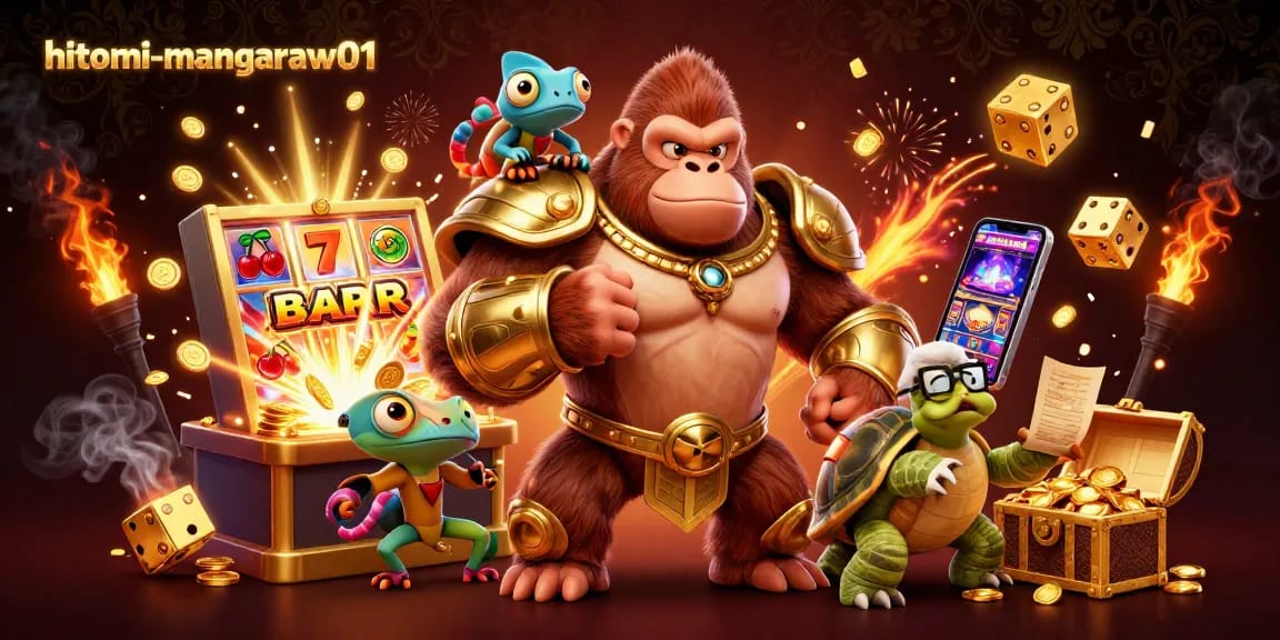 Engage with dynamic gambling scenes at hitomi-mangaraw01 showcasing thrilling slot machines and vibrant characters.