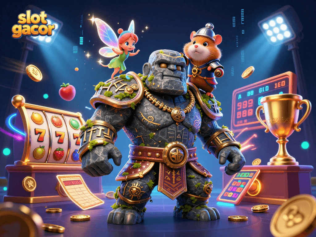 Menangkan slot gacor dengan golem penjaga yang hidup dan petualangan si hamster kesatria.