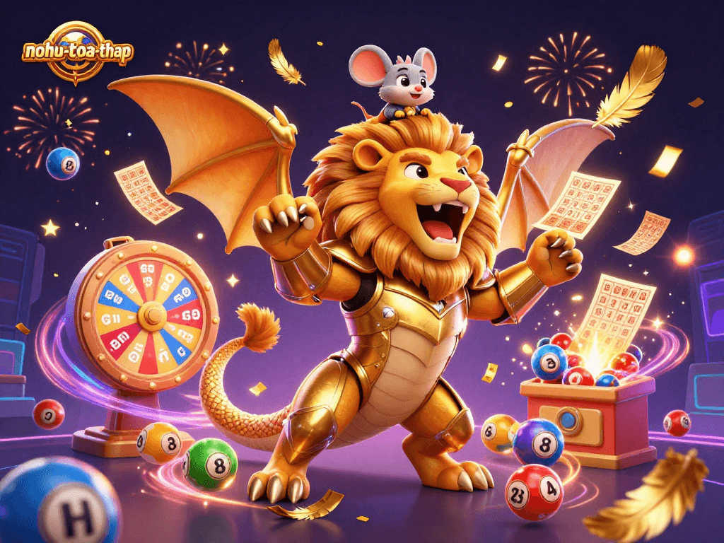 Engage in an exciting adventure with nohu-toa-thap, featuring a chimera and thrilling game elements.