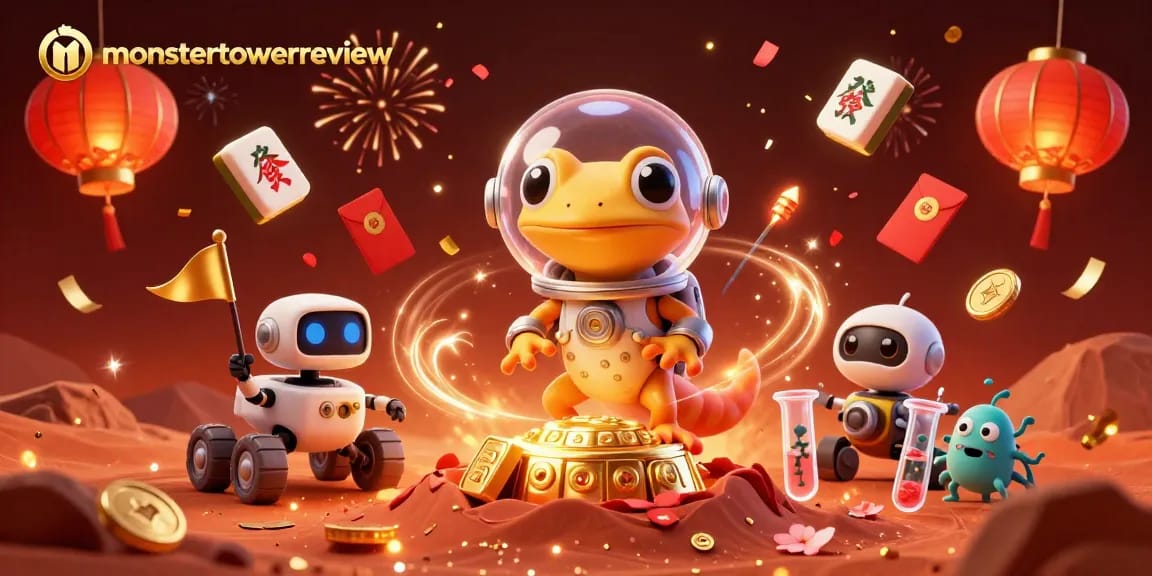 Engage in thrilling gameplay with monstertowerreview, where a Martian gecko discovers a hidden casino!