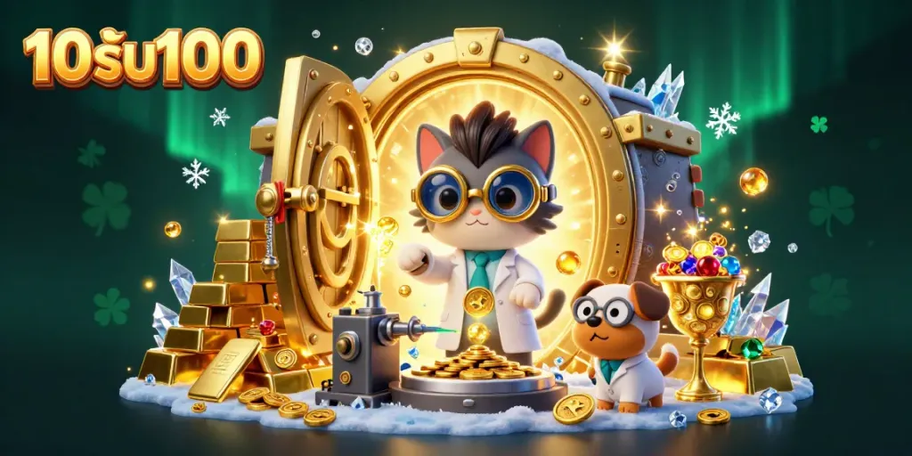 ประสบการณ์การเล่นเกมสล็อตออนไลน์ 10รับ100 พร้อมการ์ตูนแมววิทยาศาสตร์ในโลกคาสิโน