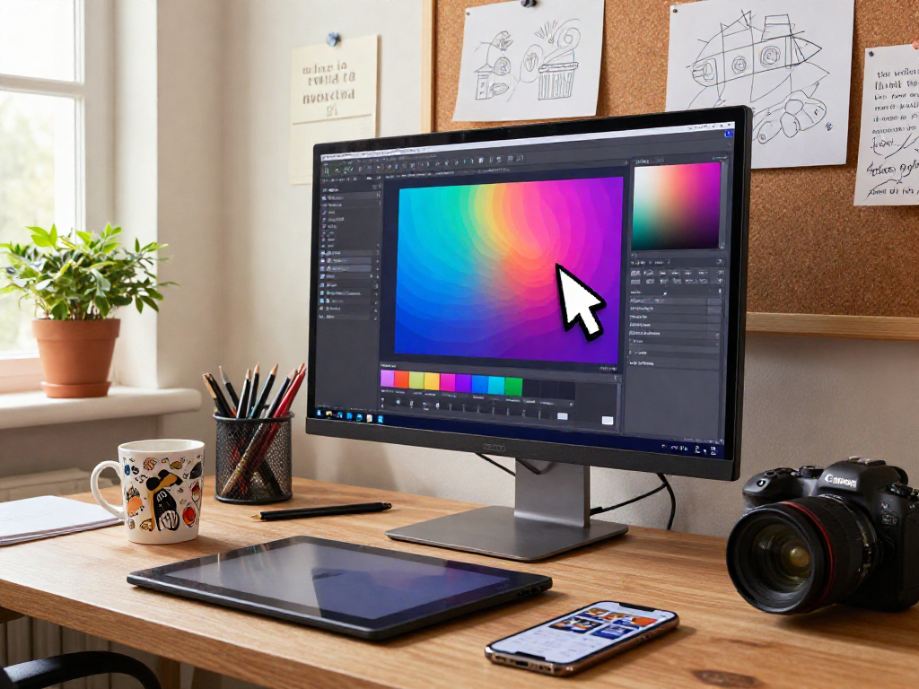 Using the paint-bucket tool for digital art in a vibrant workspace.