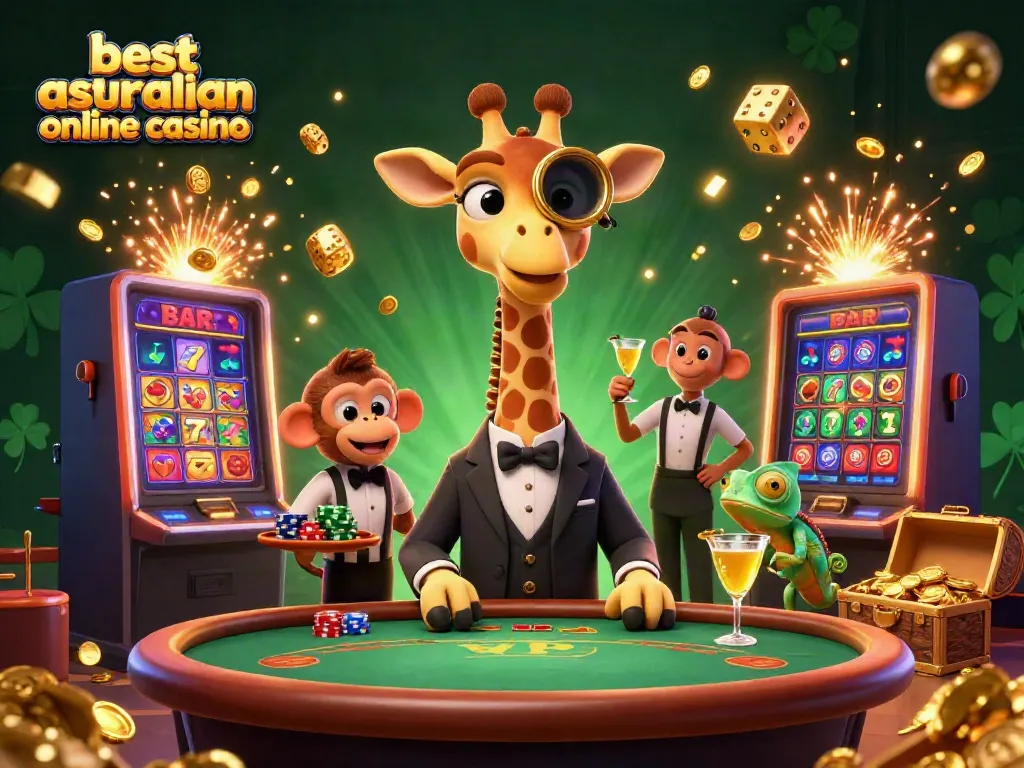 Experience exciting gaming action at the best australian online casino with vibrant characters and elements