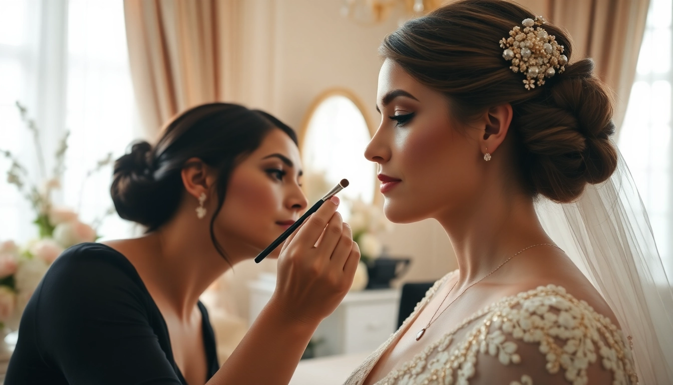 Enhancing the beauty of brides with On-location bridal beauty Dallas services.