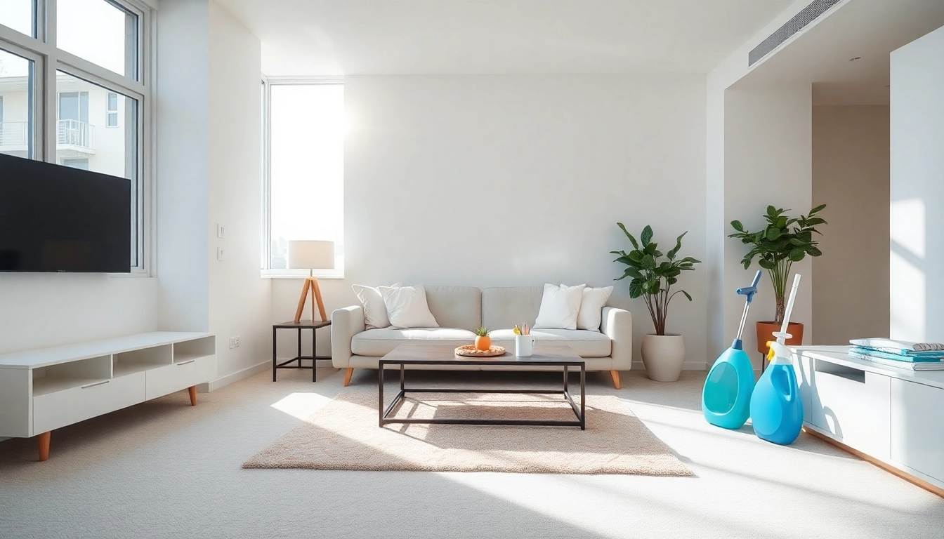 Thorough bond cleaning Logan service in a bright, modern apartment showcasing cleanliness and professionalism.