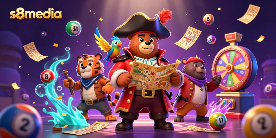 S8media showcases a dazzling scene with pirate characters amidst dynamic gambling elements for thrilling gameplay.