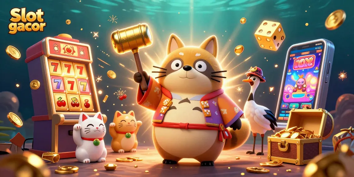 Experience thrilling Slot gacor moments with our cheerful tanuki and vibrant casino elements.