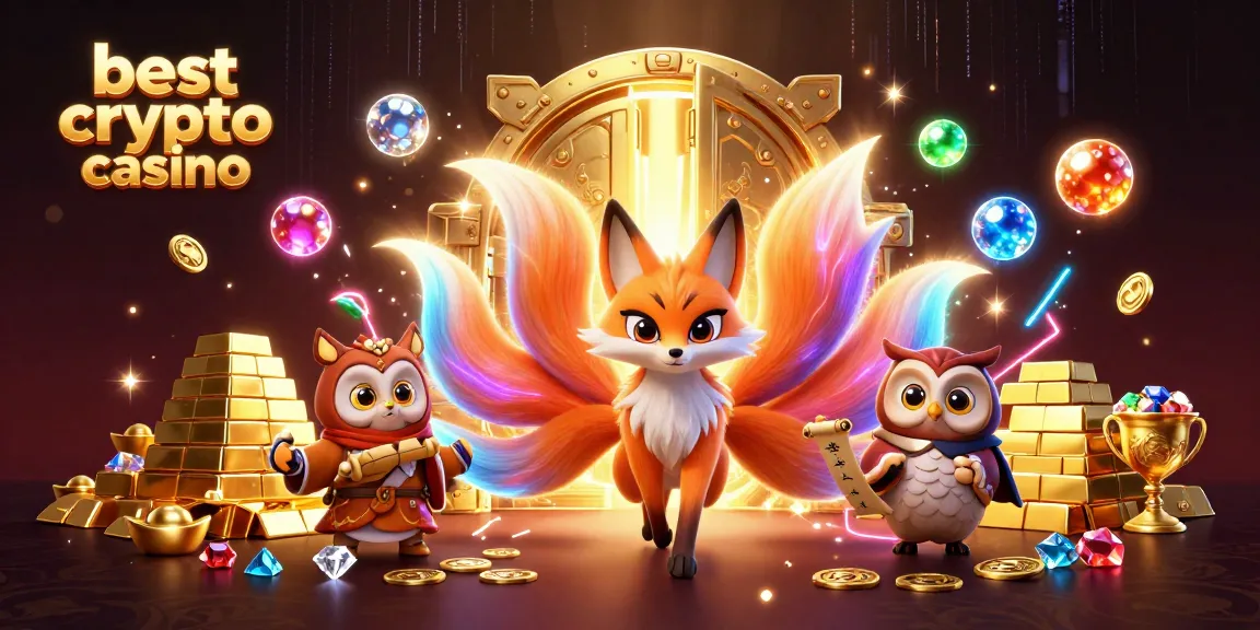 Scopri il meglio dei crypto casino con questa illustrazione ricca di dettagli vibranti e magici.