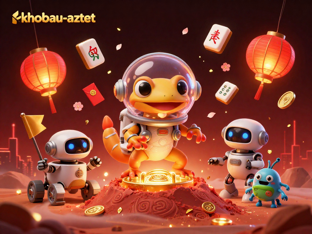 Experience khobau-aztec in a vibrant 3D casino scene where excitement and gold await!