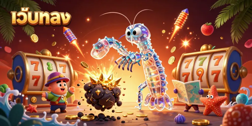 Engage with เว็บตรง through vibrant slot reels and dynamic characters in a cosmic casino setting.