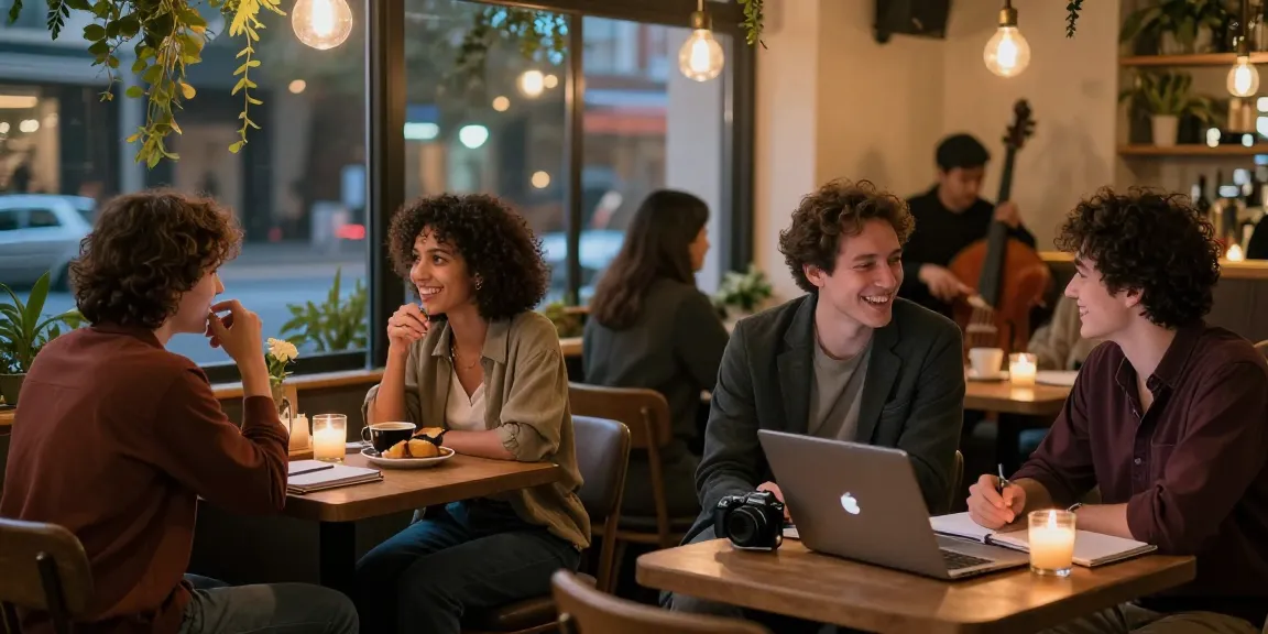 Genuine dating interactions in a cozy café setting highlighting authentic connections.