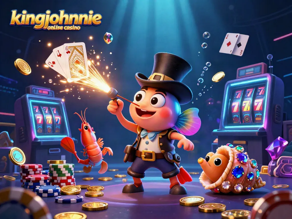 Experience exciting wins at kingjohnnie online casino with playful underwater characters and vibrant gaming elements.