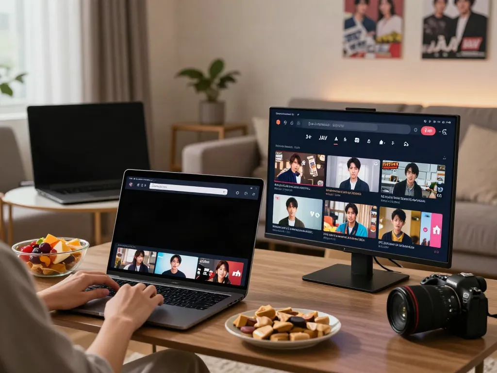 Engaging streaming platform interface showcasing jav sub indo content in an inviting viewing setup