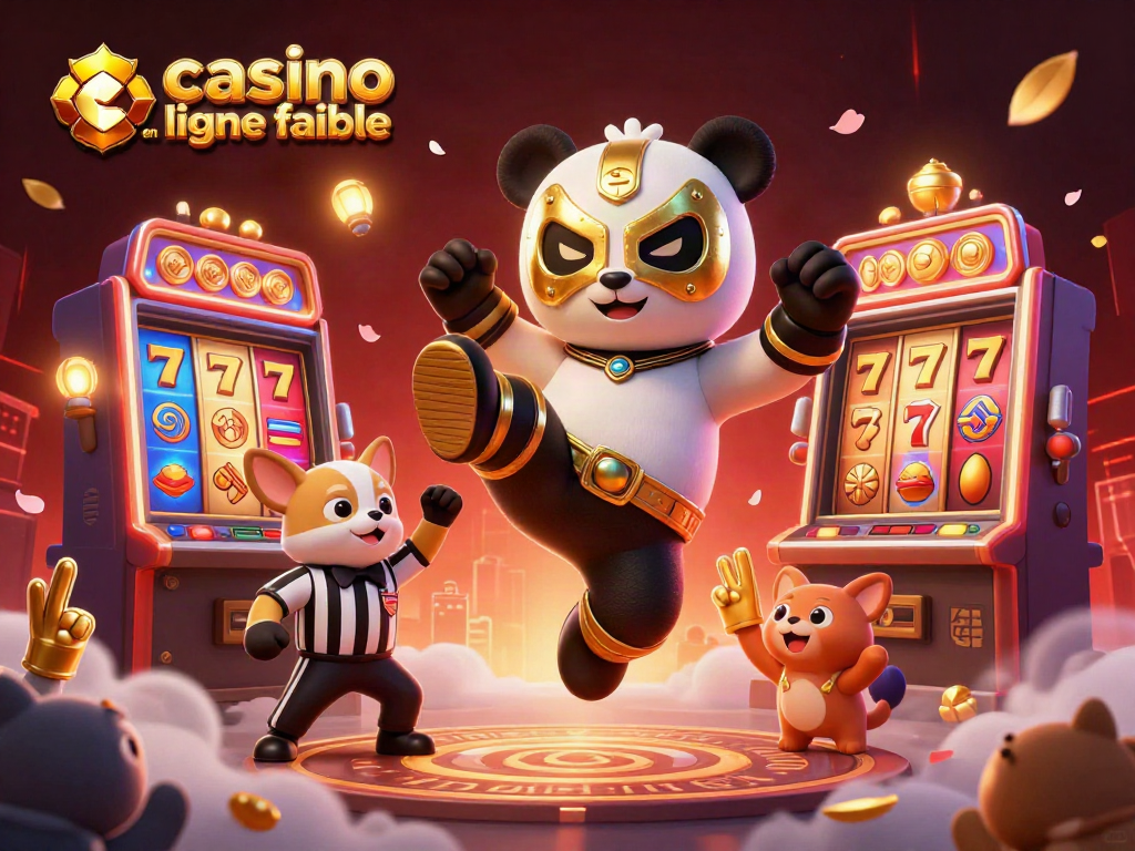 Symbolise une expérience captivante de casino en ligne fiable avec des personnages animés et des éléments de jeu.