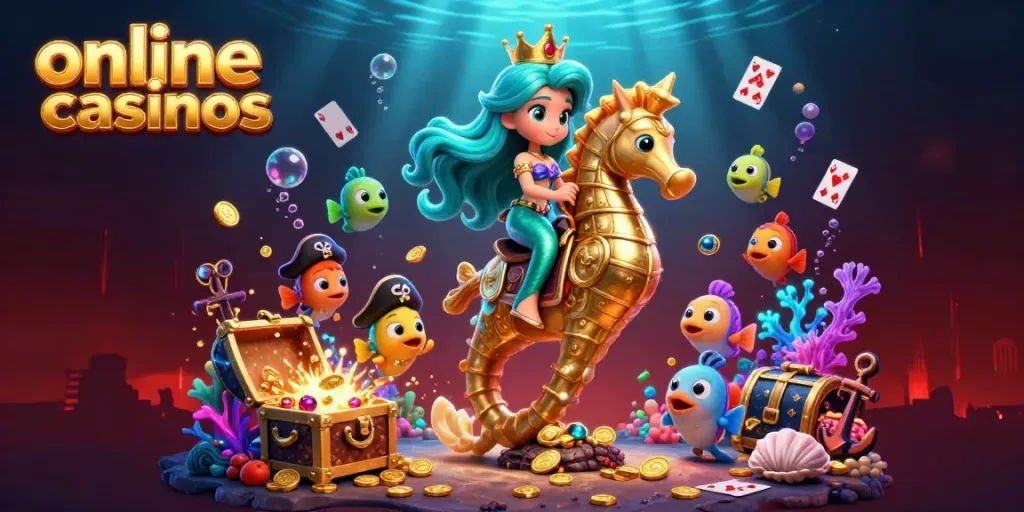 Engage in magical underwater adventures at online casinos with themed treasures and vibrant colors.
