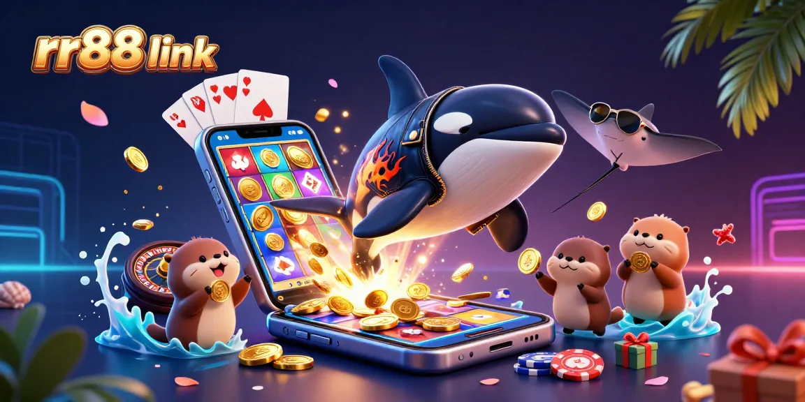 Experience thrilling action with rr88 link in this vibrant underwater casino scene filled with fun characters.