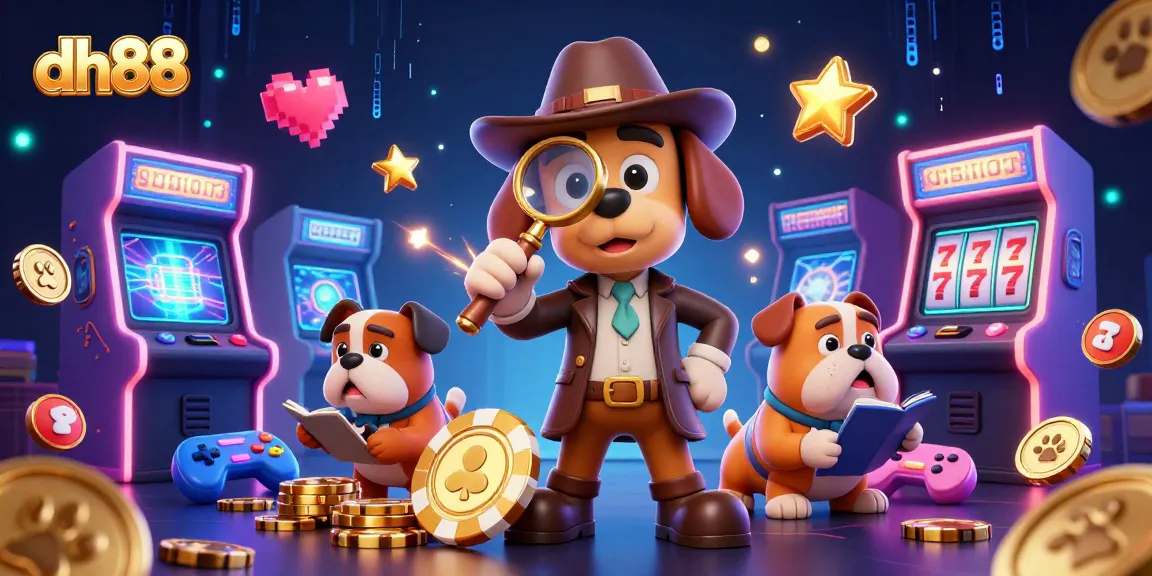 Engage with dh88's vibrant casino adventure featuring a detective and thrilling gaming elements.