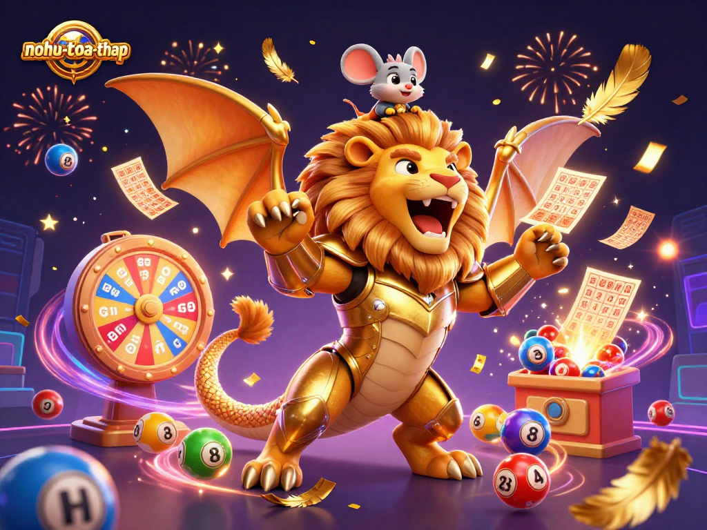 Engage in an exciting adventure with nohu-toa-thap, featuring a chimera and thrilling game elements.