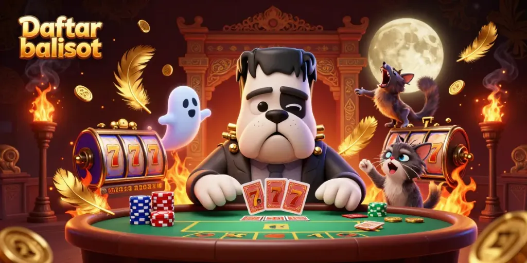 Engage in thrilling gameplay at Daftar balisot with a unique 3D scene of a gambling session.