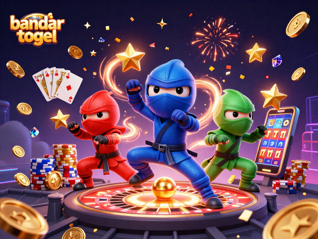 Experience thrilling wins with bandar togel as ninja chameleons celebrate with coins and gems!