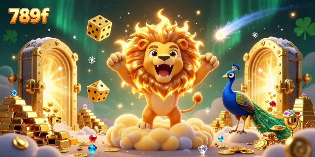 Experience thrilling wins at 789f with a vibrant casino-themed 3D illustration.