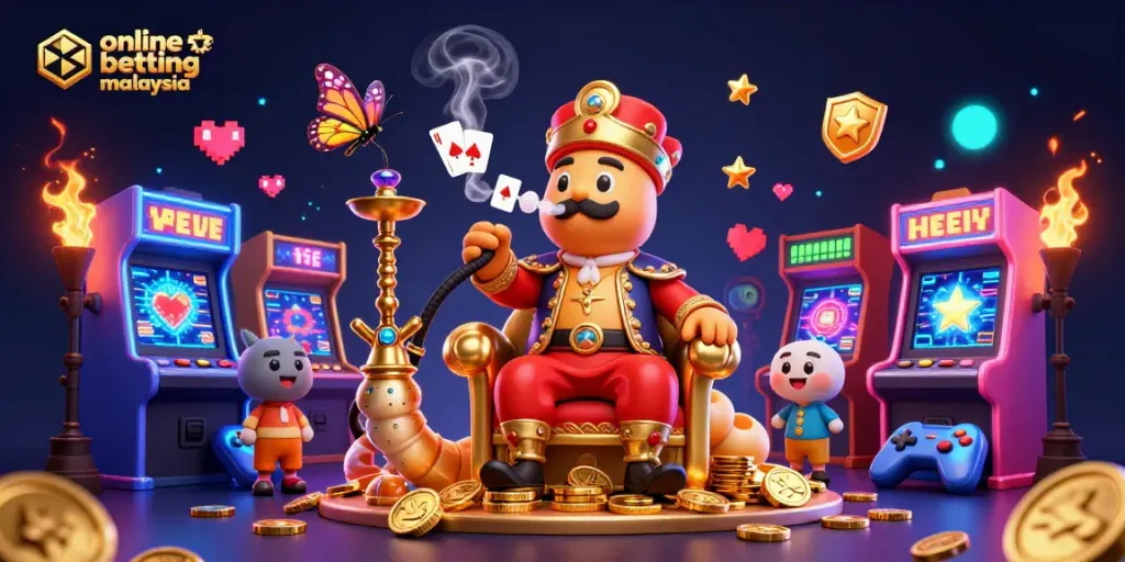 Watch the online sports betting malaysia scene come alive with casino characters and vibrant game elements.
