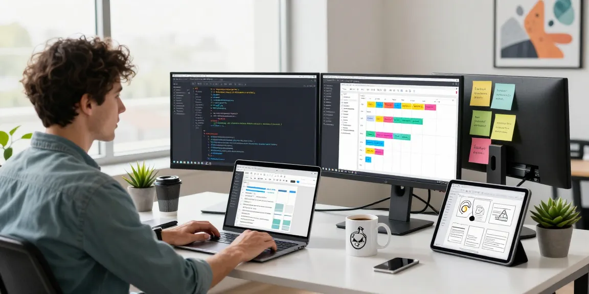 Developing innovative solutions with https://www.bdtjl.app/ in a bright tech office space.