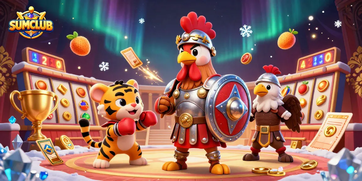 Experience the thrill of SUMCLUB with dynamic 3D gambling elements and exciting characters in vibrant action.