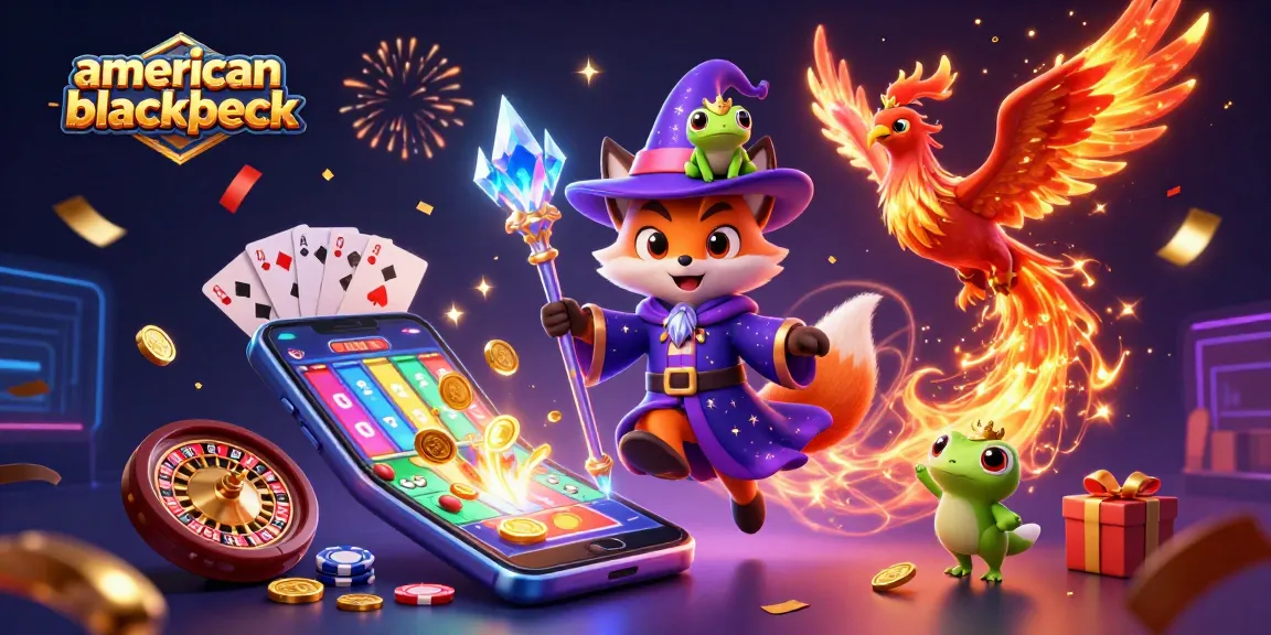 Experience the excitement of american-blackjack with magical characters and vibrant casino-themed elements.