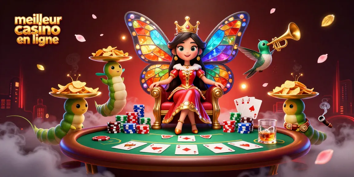 Découvrez les offres des meilleurs casinos en ligne avec cette illustration dynamique et colorée.