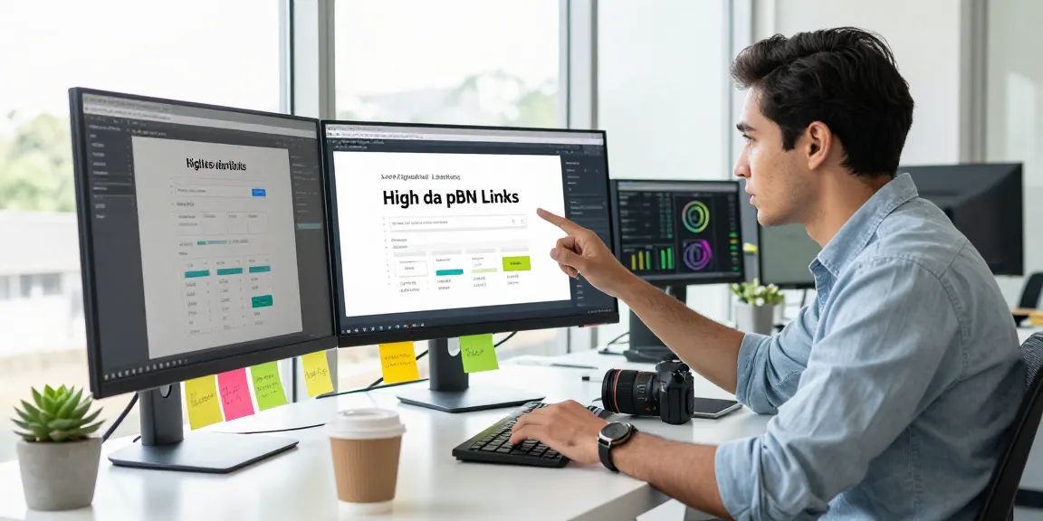 Analyzing high da pbn links strategy in a modern SEO workspace.