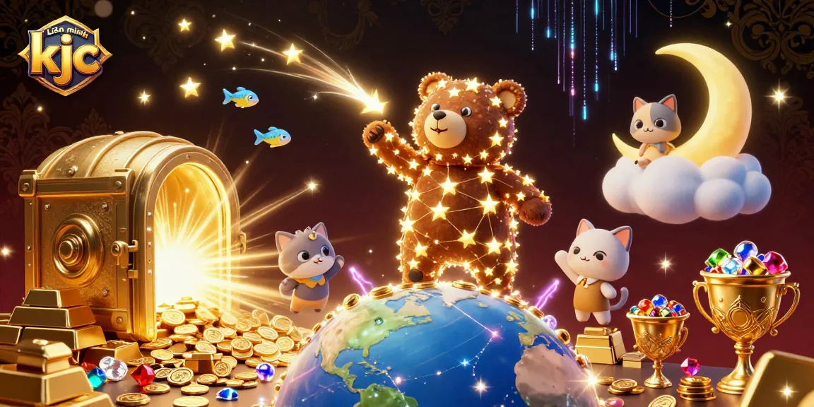 Experience magical wins with Liên minh kjc in this vibrant 3D casino illustration.