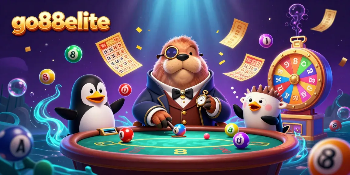 Play engaging games at go88elite with vibrant lottery balls and sophisticated characters in a thrilling atmosphere.