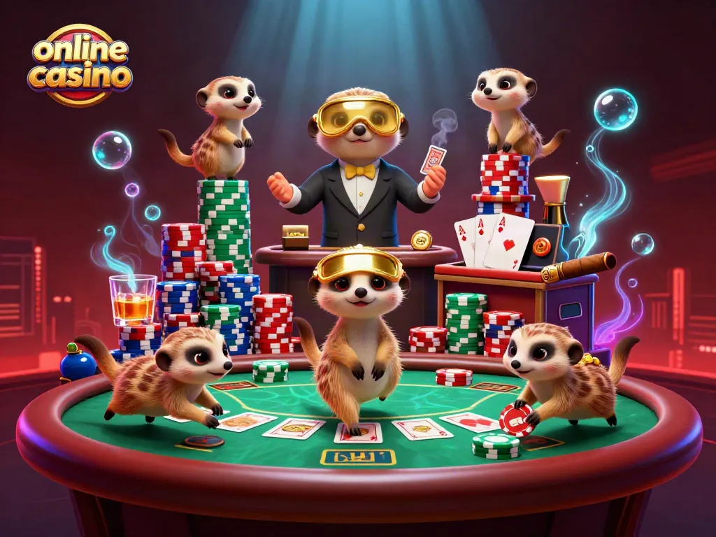 Juega en un casino online mientras los suricatos dirigen su emocionante operación de juego.