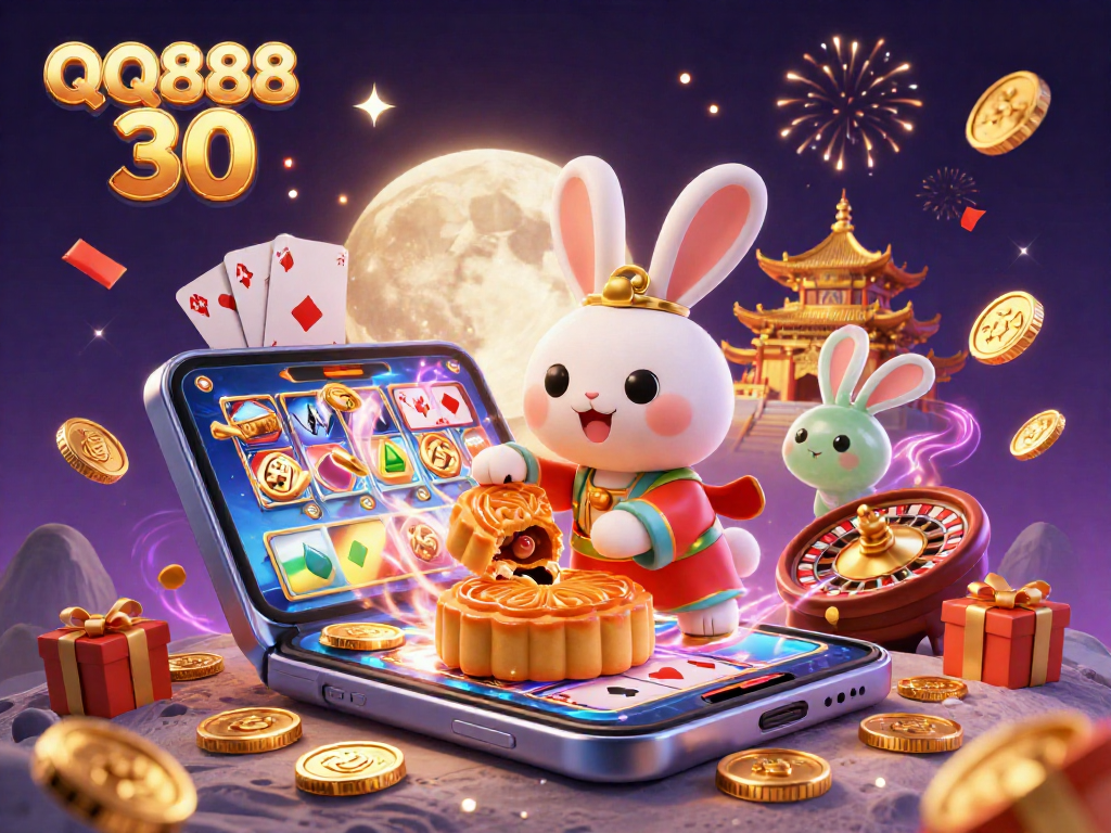 Experience thrilling slots and games at QQ888 30 with colorful, engaging casino elements.
