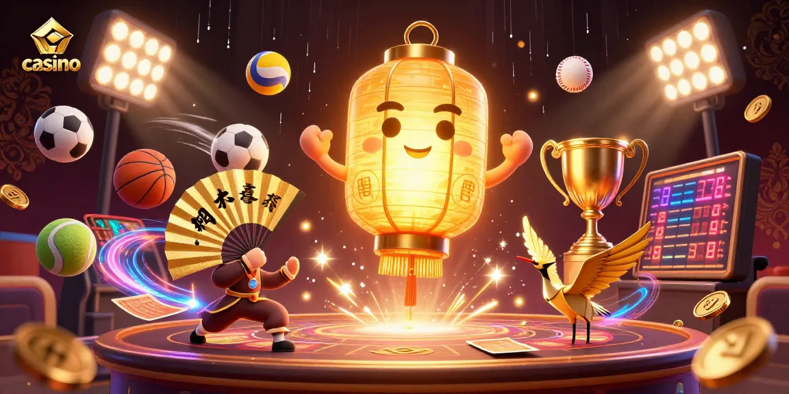 Engage in thrilling casino action with the glowing spirit and vibrant sports elements