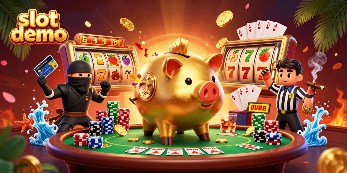 Engage in an exciting slot demo featuring dynamic characters and vibrant casino elements.