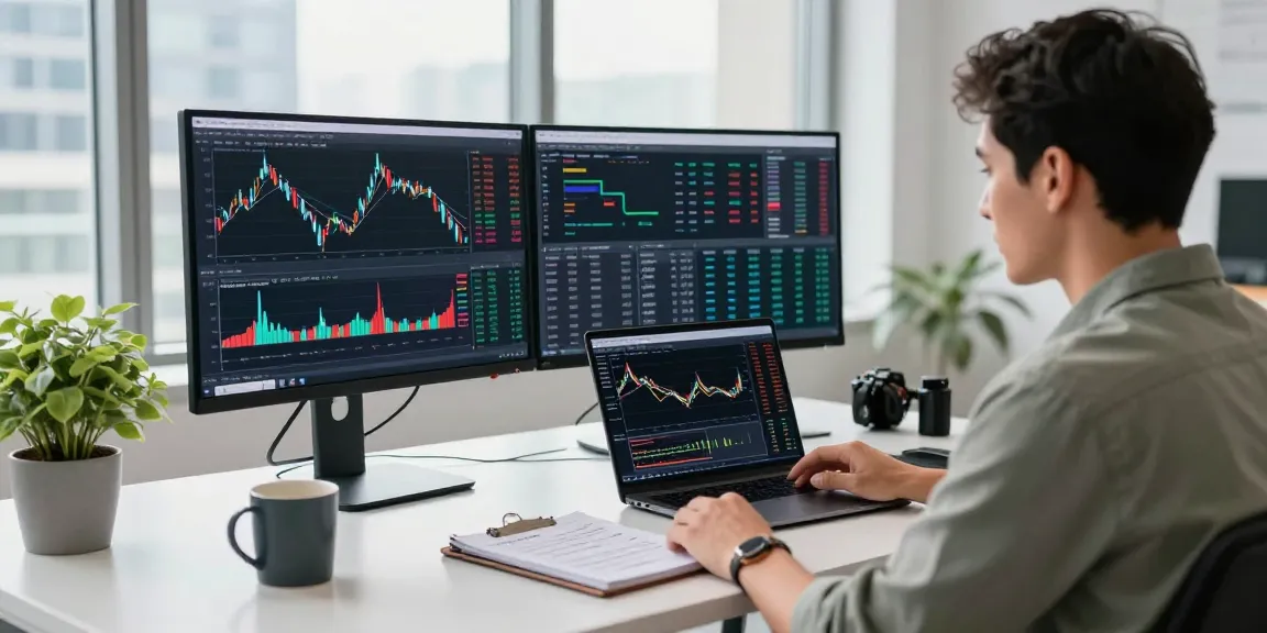在交易工作区中专注分析TradingView图表的交易员，展现多资产行情与交互体验。