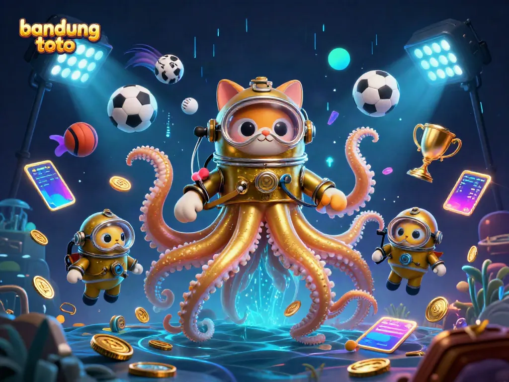 Experience the thrill of bandung toto in a dynamic 3D casino scene with a colossal kraken.