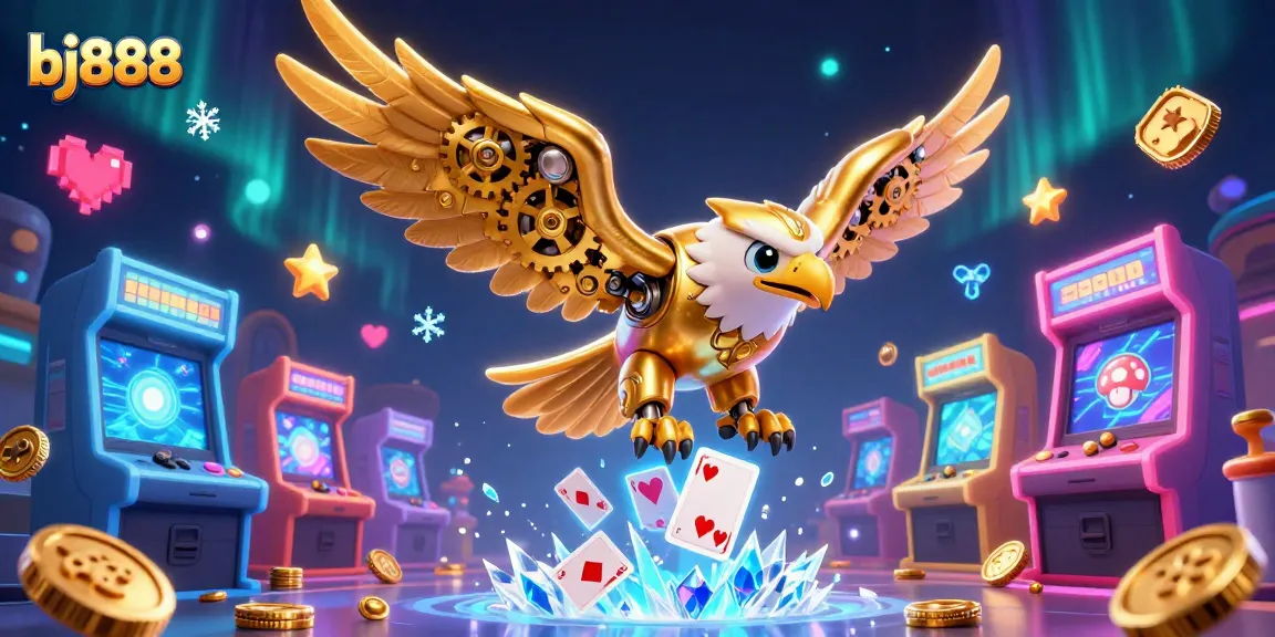 Experience the thrill of bj888 with a vibrant 3D casino scene full of dynamic game elements.