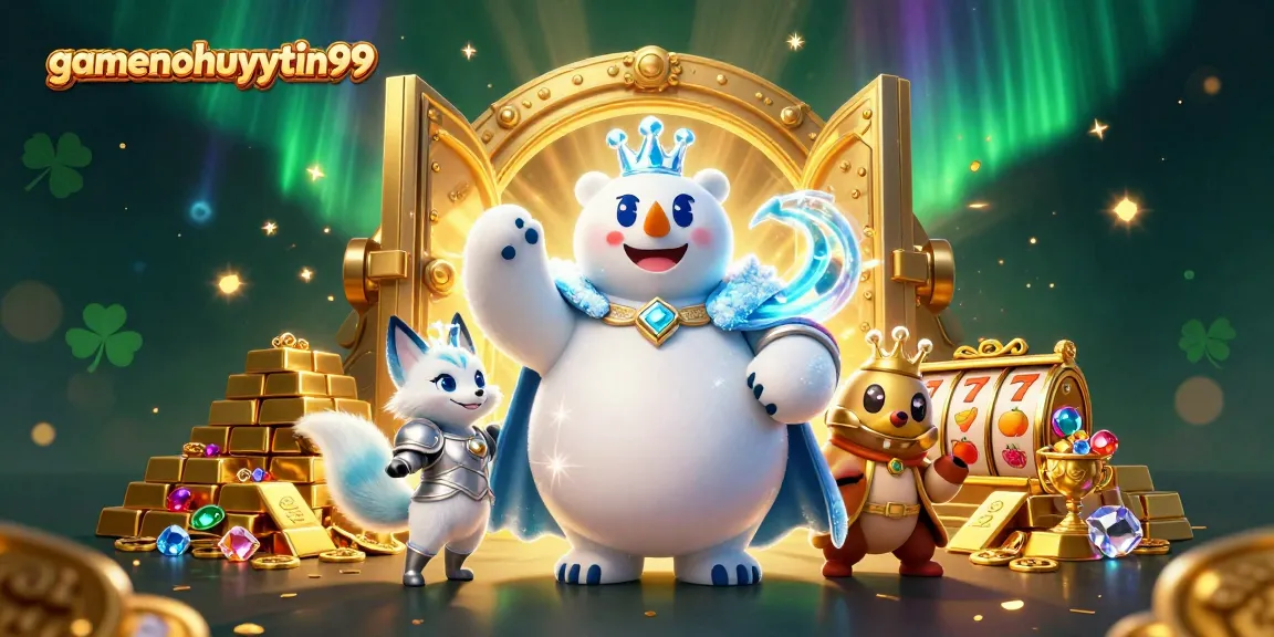 Spin the reels with gamenohuuytin99 and discover the treasures in this 3D casino illustration.