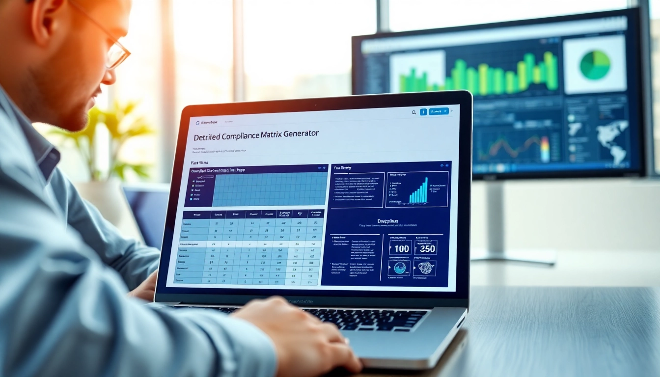Utilize a compliance matrix generator for effective proposals in a professional office setting.