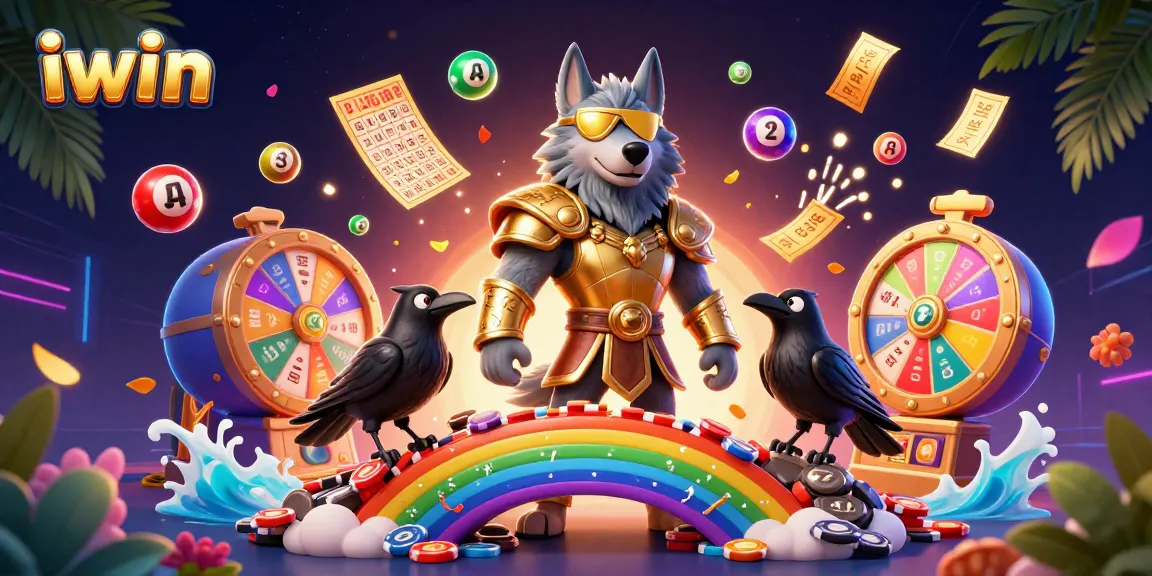 Experience exciting iwin gameplay with Odin and ravens in a vibrant casino scene full of action.