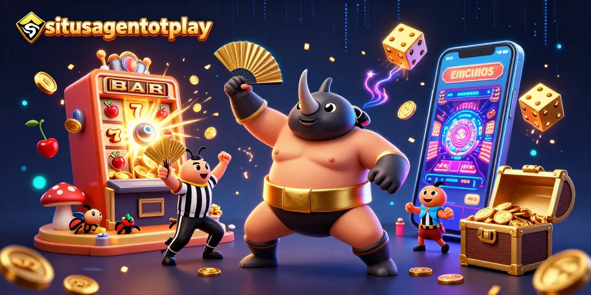 Permainan situsagentotoplay diilustrasikan dengan kejuaraan kebo badak dalam gambar cerah