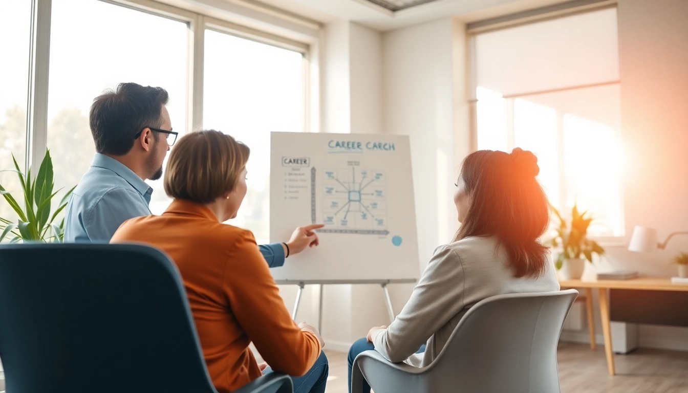 Achieve your ideal career with professional guidance in a bright office setting.