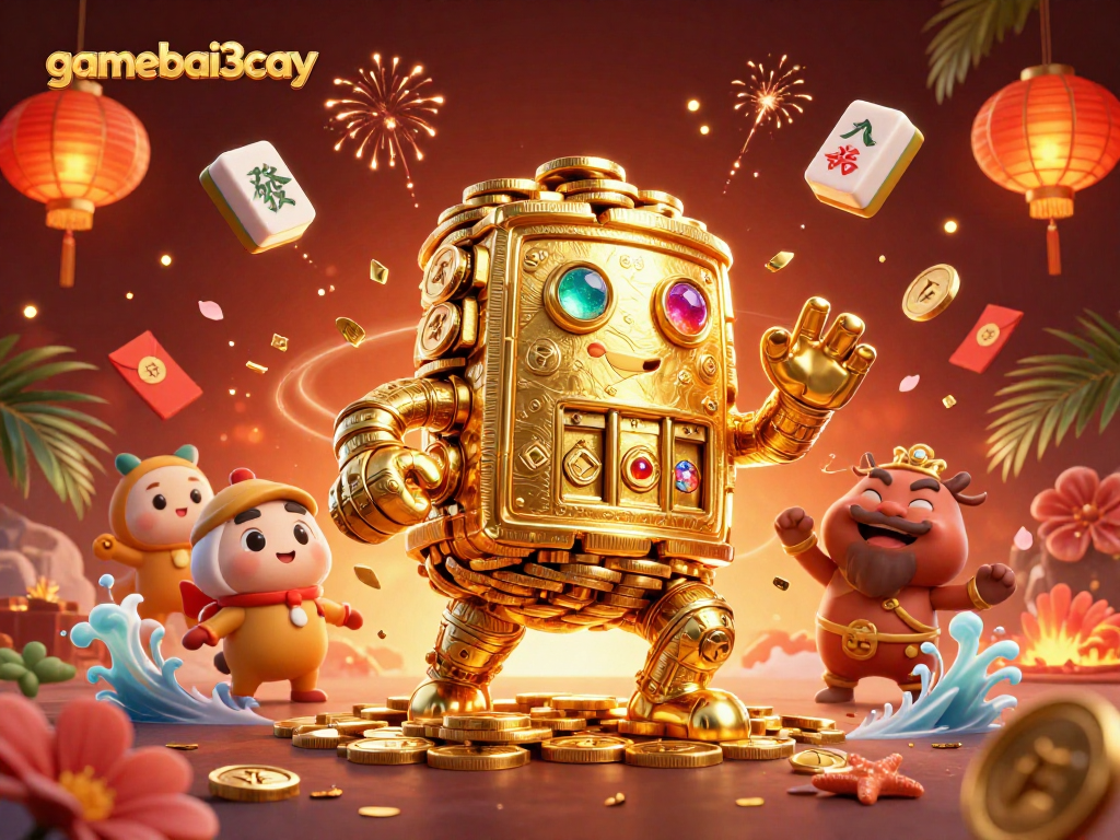 Enhance your gamebai3cay experience with a vibrant 3D casino illustration featuring excitement and fortune.
