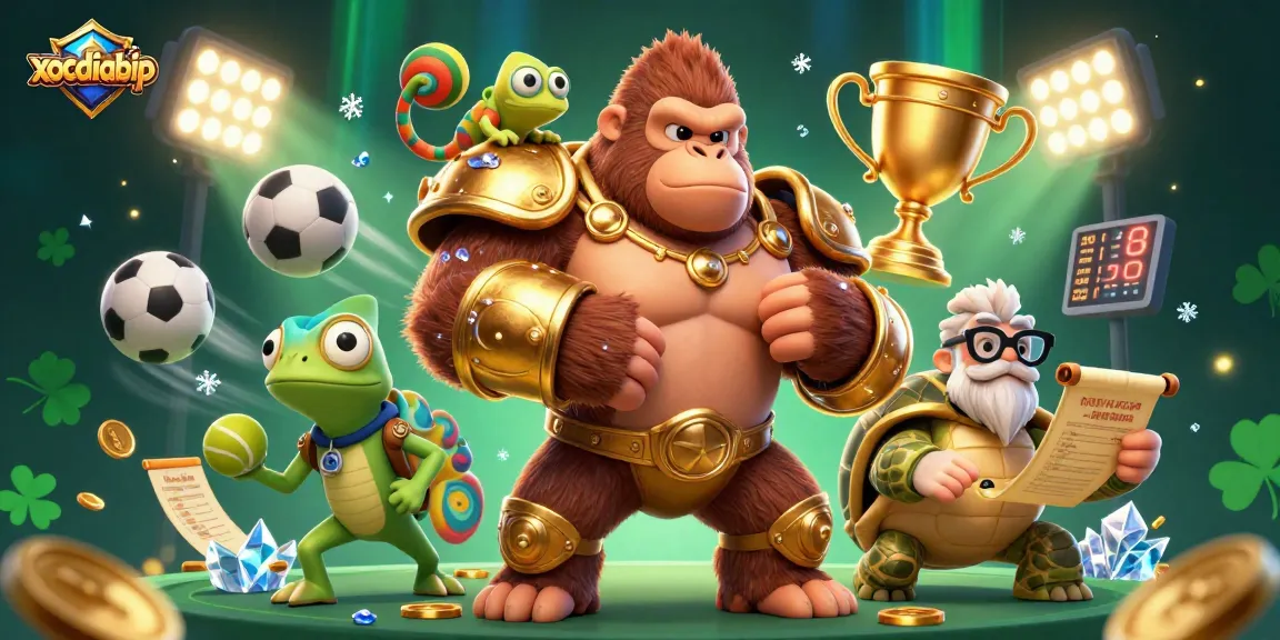 xocdiabip takes center stage as a powerful gorilla king and companions navigate the thrilling world of sports betting.