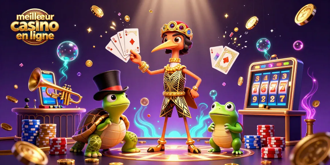 Plongez dans le meilleur casino en ligne avec cette illustration riche, affichant un crâne art déco et des éléments de jeux.